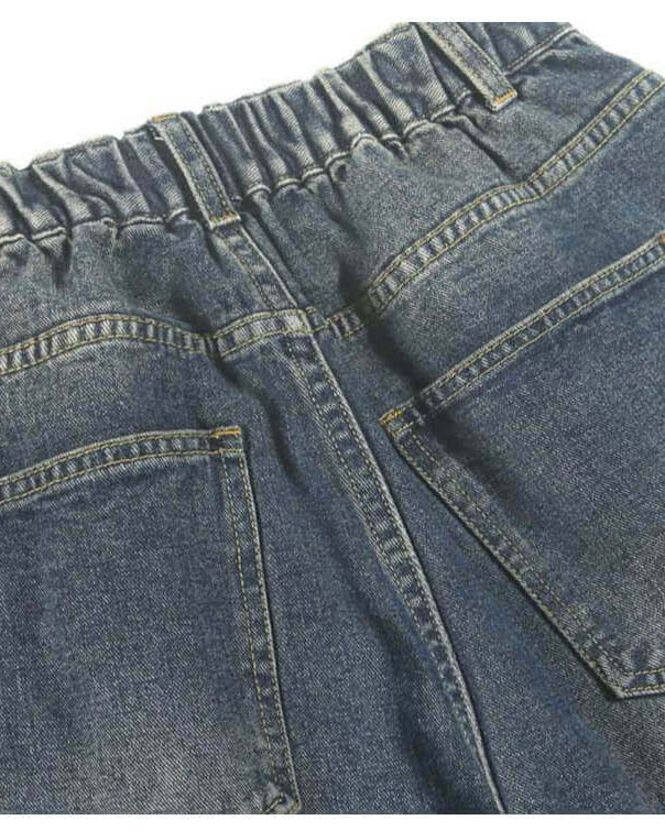 Men's Wide Straight Mid-Rise Denim Jeans