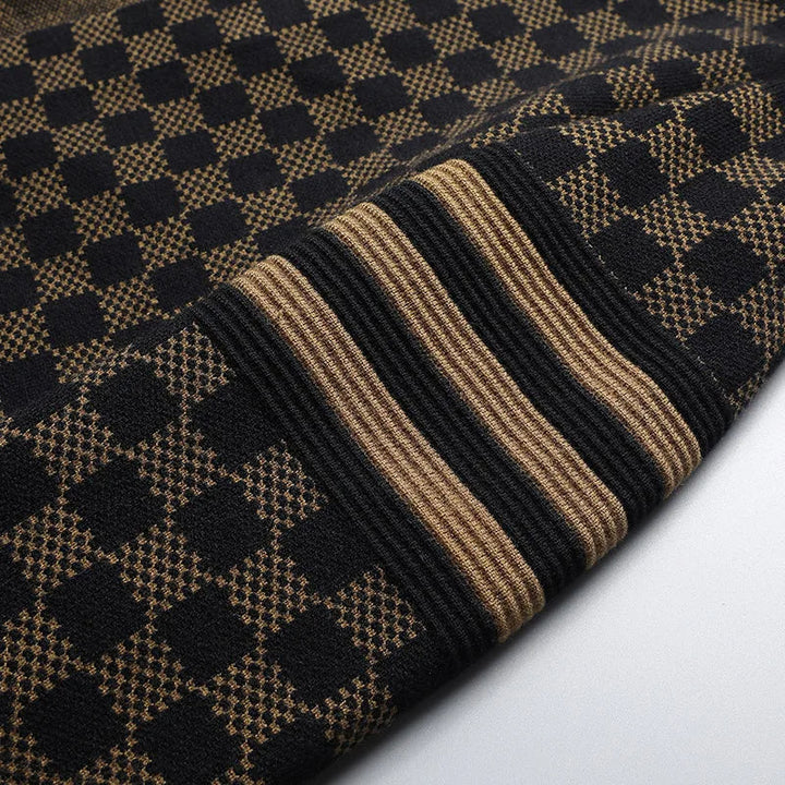 Cardigan en maille à carreaux Monarch