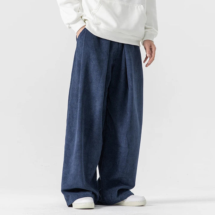 Pantalon Maison en velours côtelé à jambe large