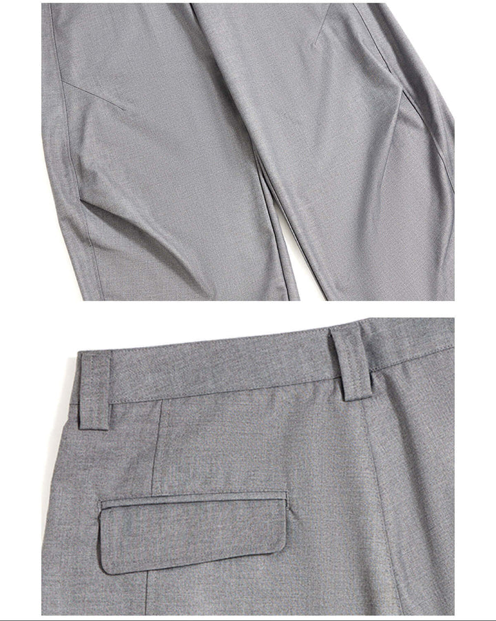 Men's Wide-Leg Casual Tailored Trousers