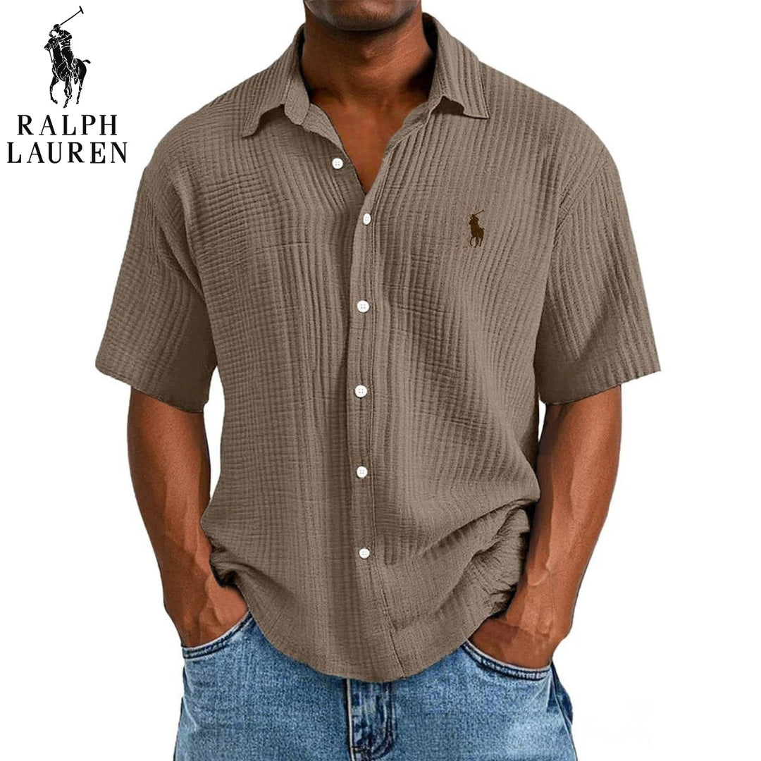 ᏒᎪᏞᏢᎻ ᏞᎪՍᏒЕΝ – Camicia a maniche corte testurizzata