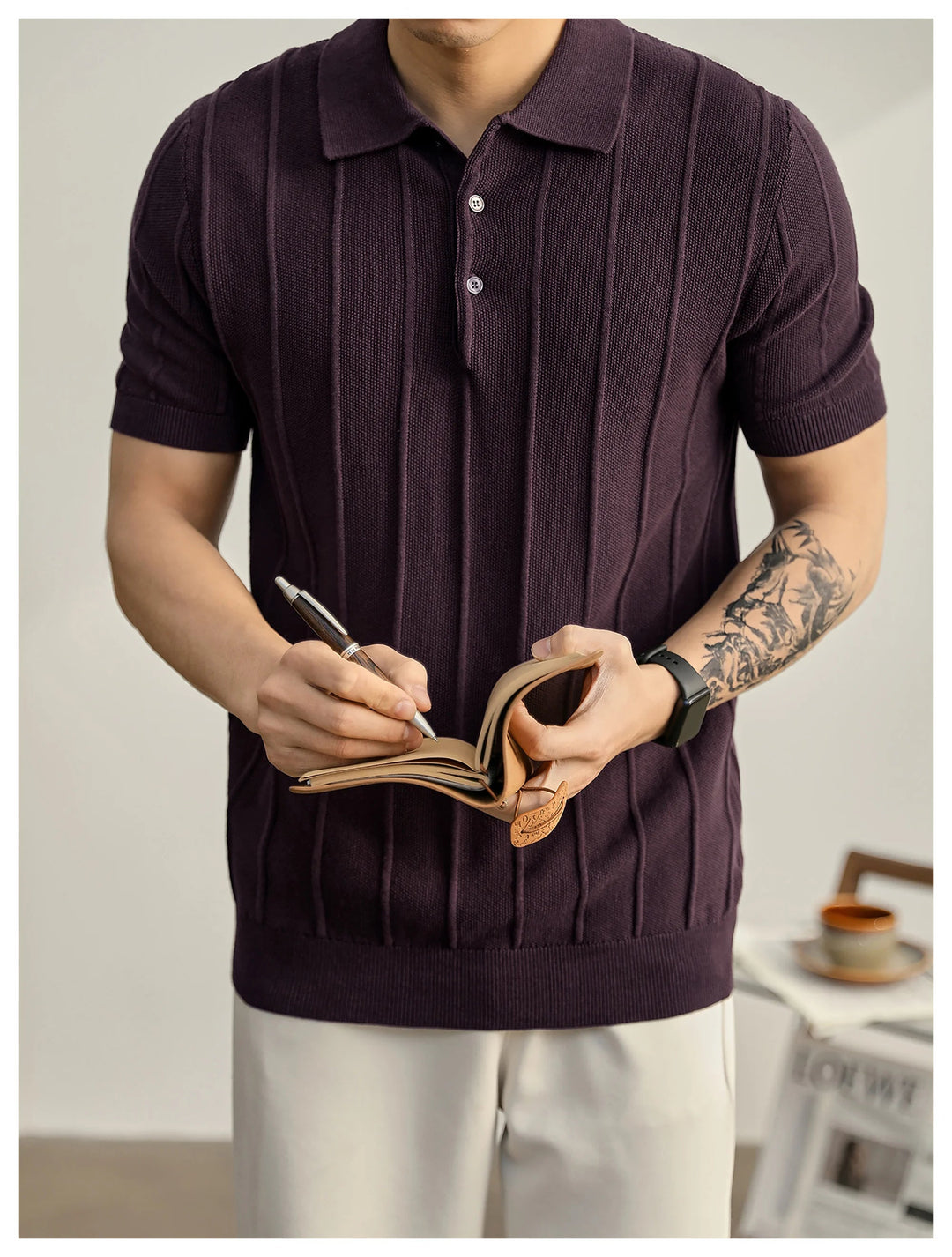 Polo en maille texturée Riviera