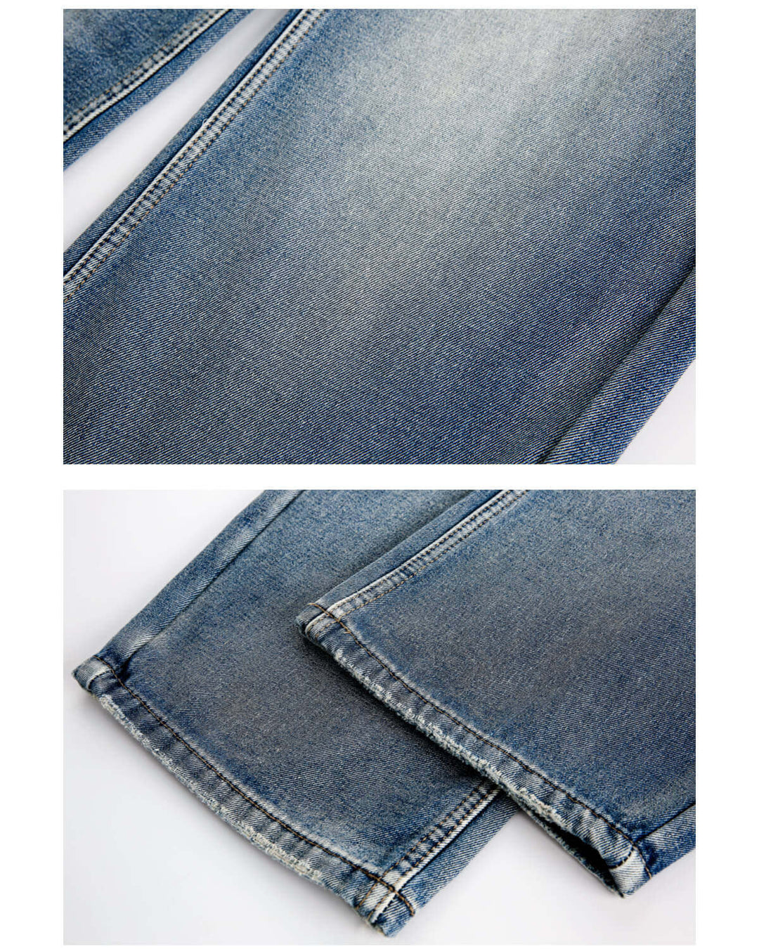 Men's Washed Wide-Leg Loose Denim Jeans