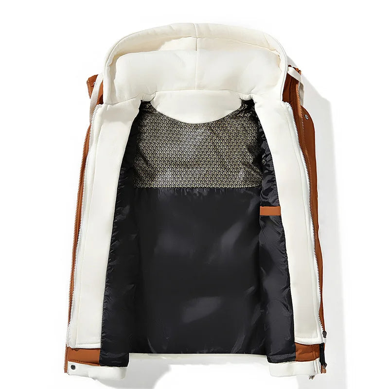 Gilet matelassé à capuche en soft shell