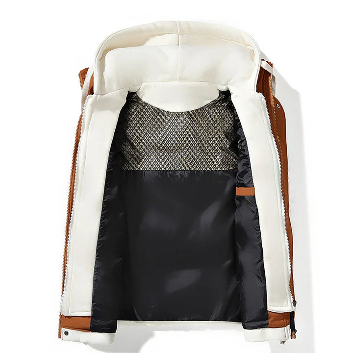 Gilet matelassé à capuche en soft shell