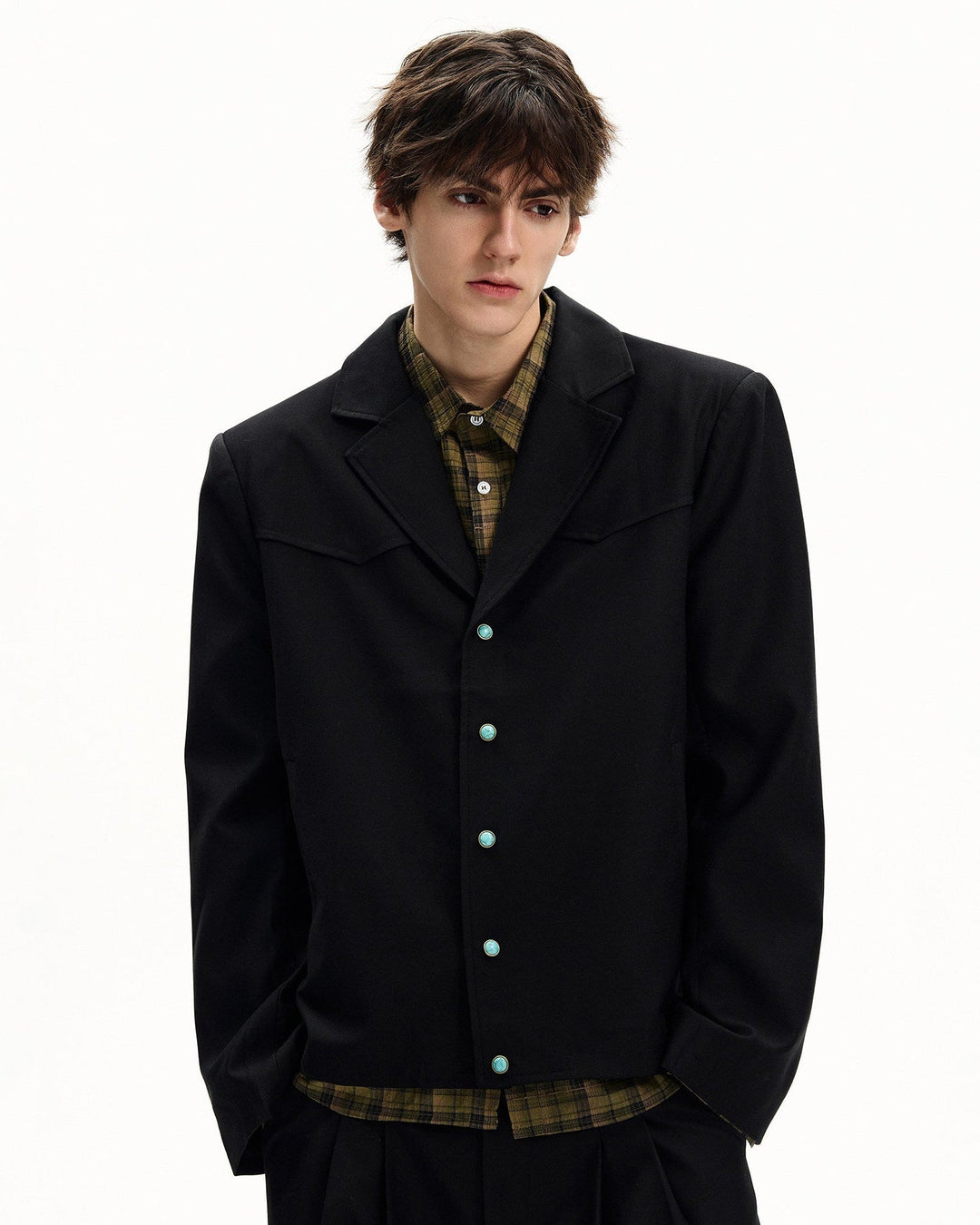 Wool Twill Buttoned Jacket