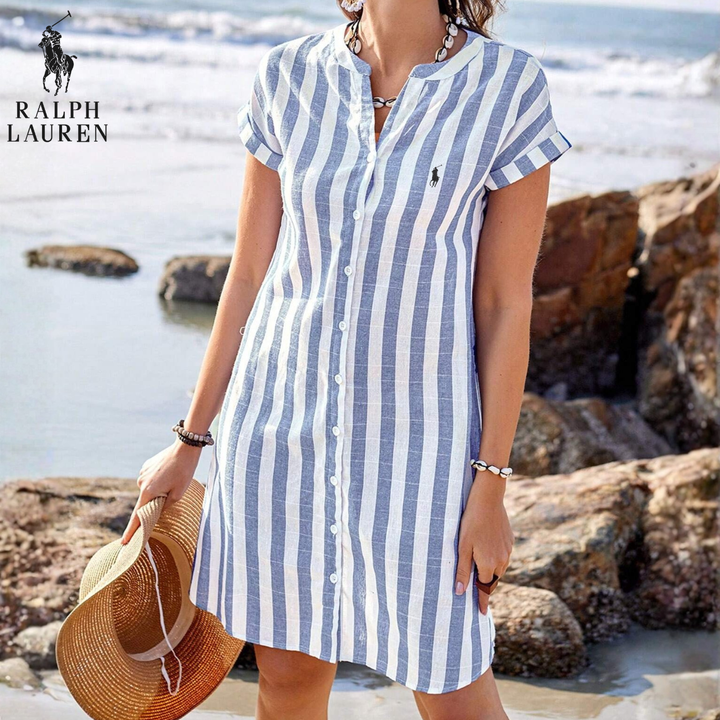 ᏒᎪᏞᏢᎻ ᏞᎪՍᏒЕΝ – Robe-chemise rayée Coastal Breeze