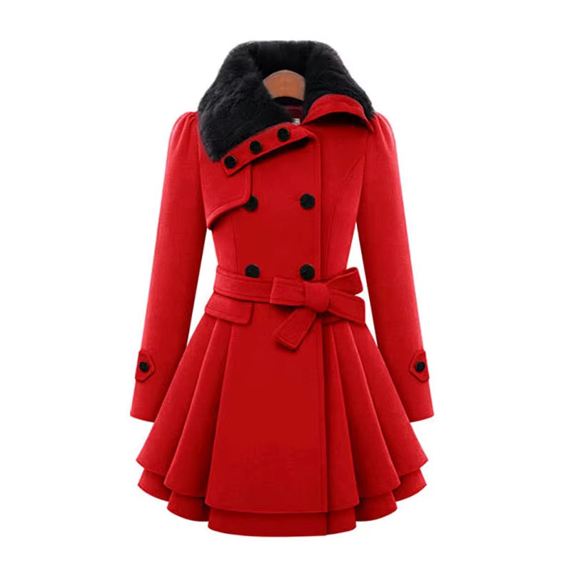 Manteau Maison à Ourlet Superposé