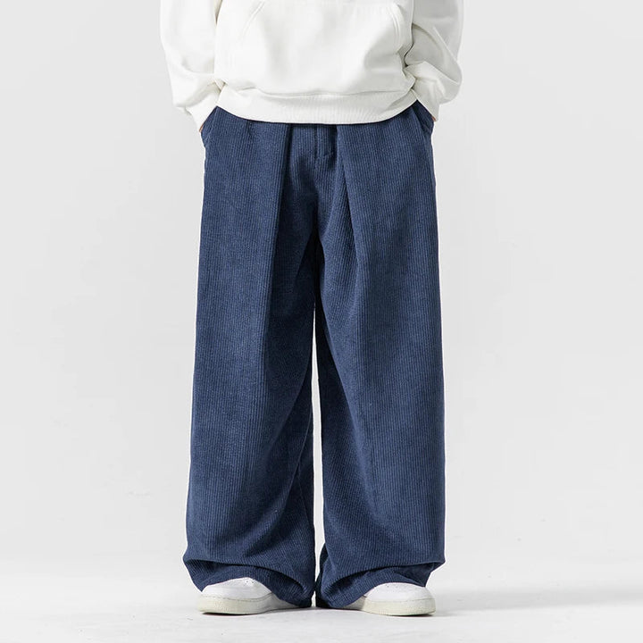 Pantalon Maison en velours côtelé à jambe large