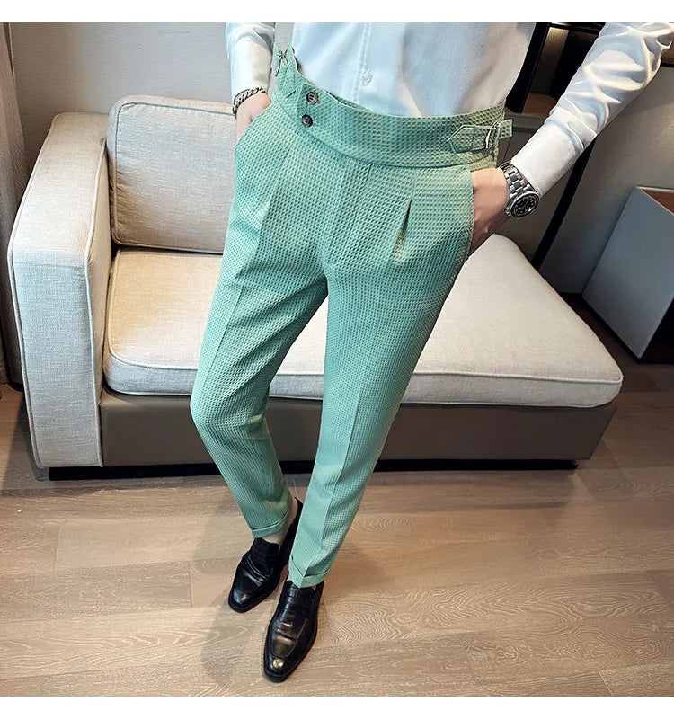 Pantalon Texturé Élégant