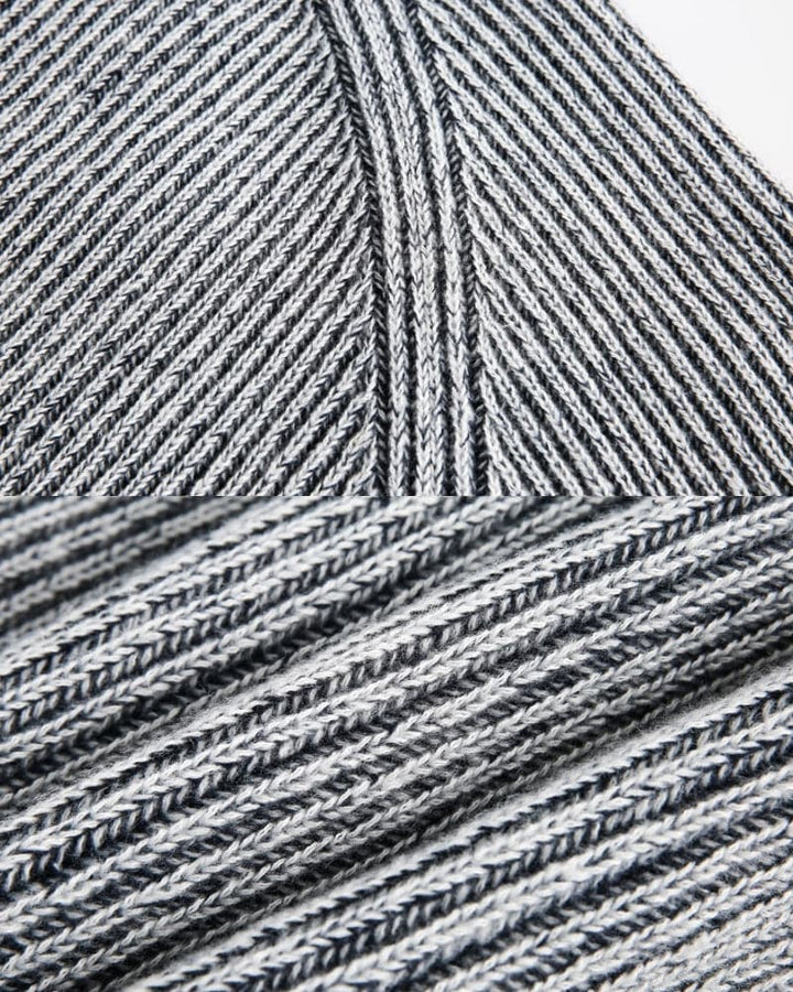 Ribbed Belange Knit Crewneck Sweater