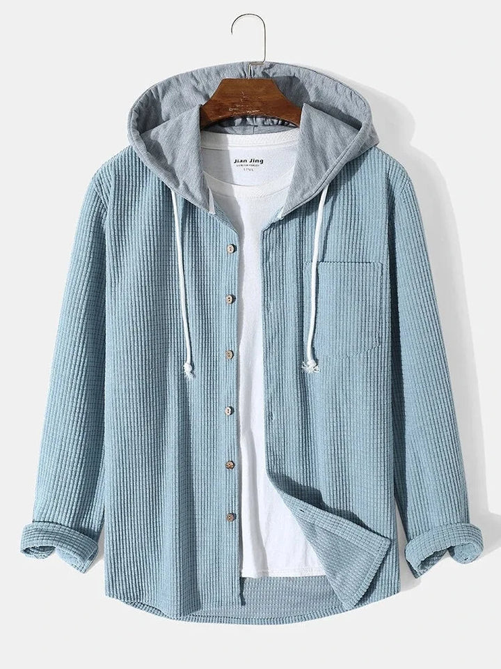 Chemise à capuche en maille décontractée
