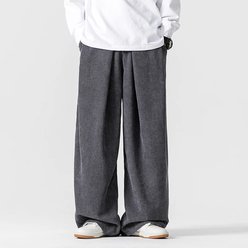 Pantalon Maison en velours côtelé à jambe large