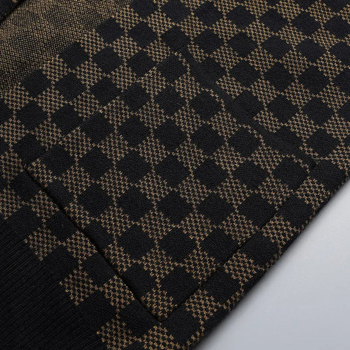 Cardigan en maille à carreaux Monarch