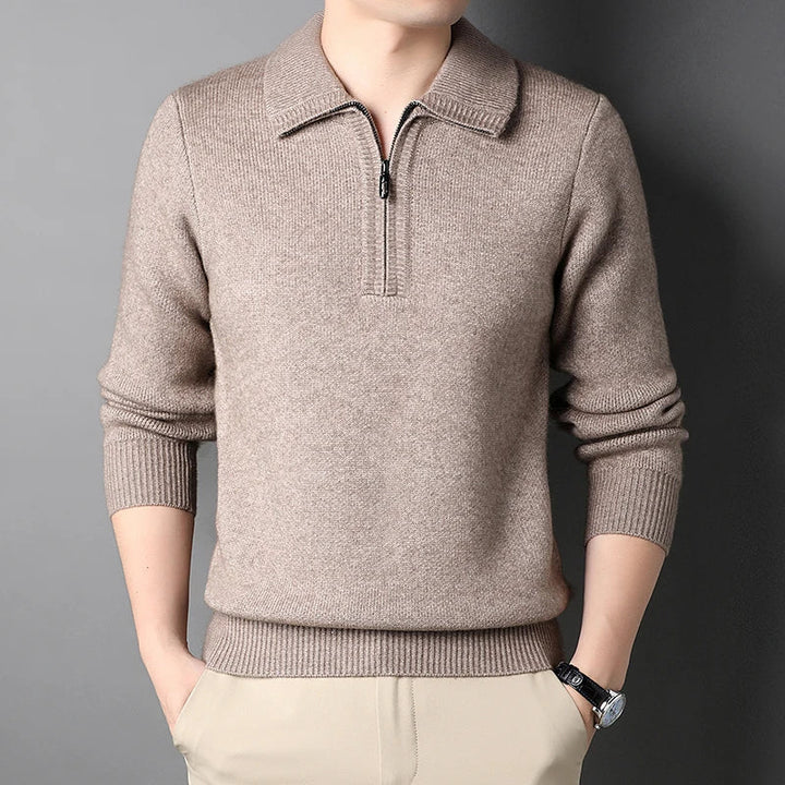Pull Highlands Classique en Laine avec Zip