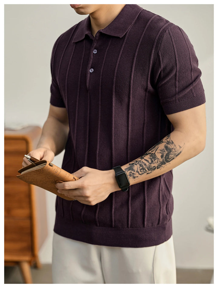 Polo en maille texturée Riviera