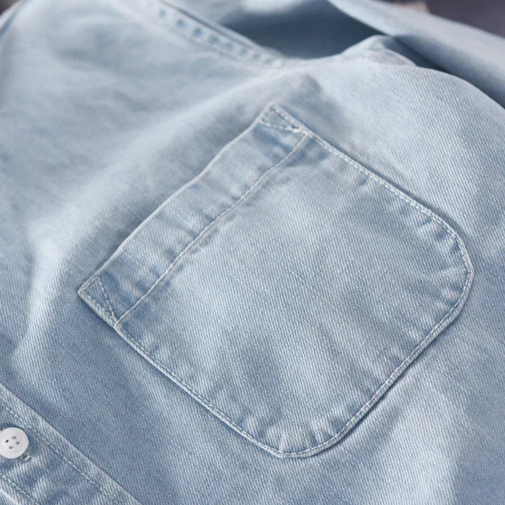 Chemise Boutonnée en Denim de Coton Heritage
