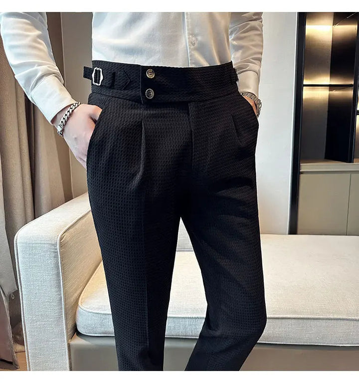 Pantalon Texturé Élégant