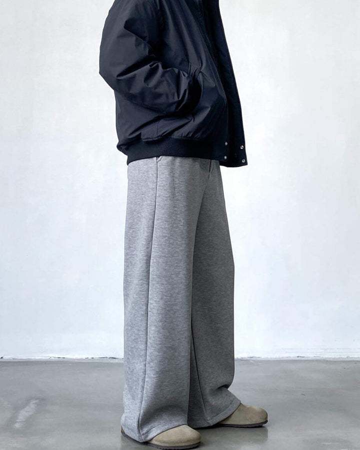 Men's Wide-Leg Knit Jersey Lounge Trousers