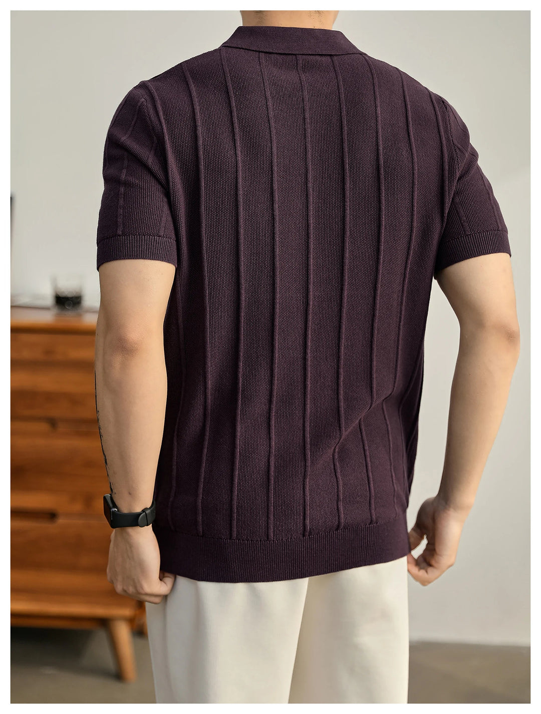 Polo en maille texturée Riviera