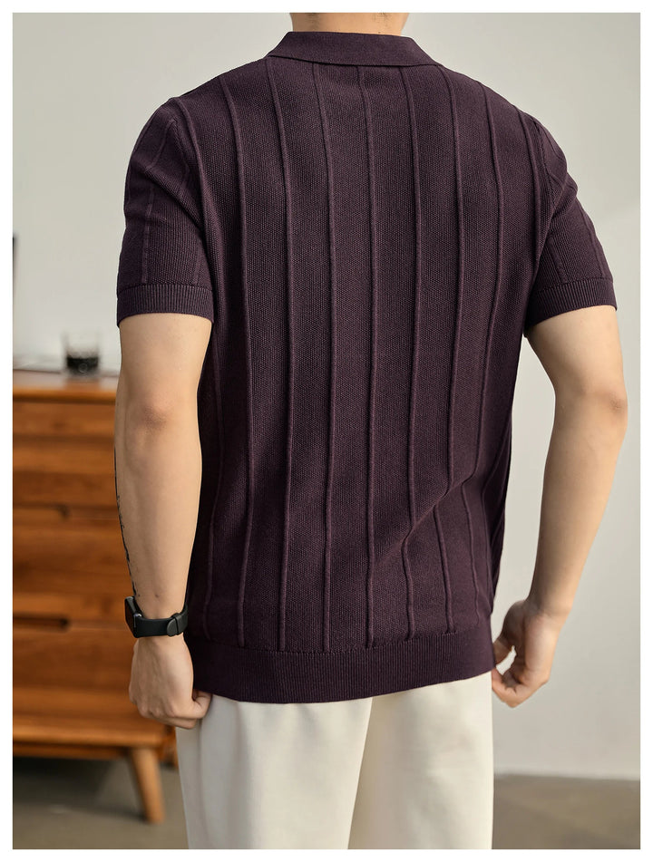 Polo en maille texturée Riviera