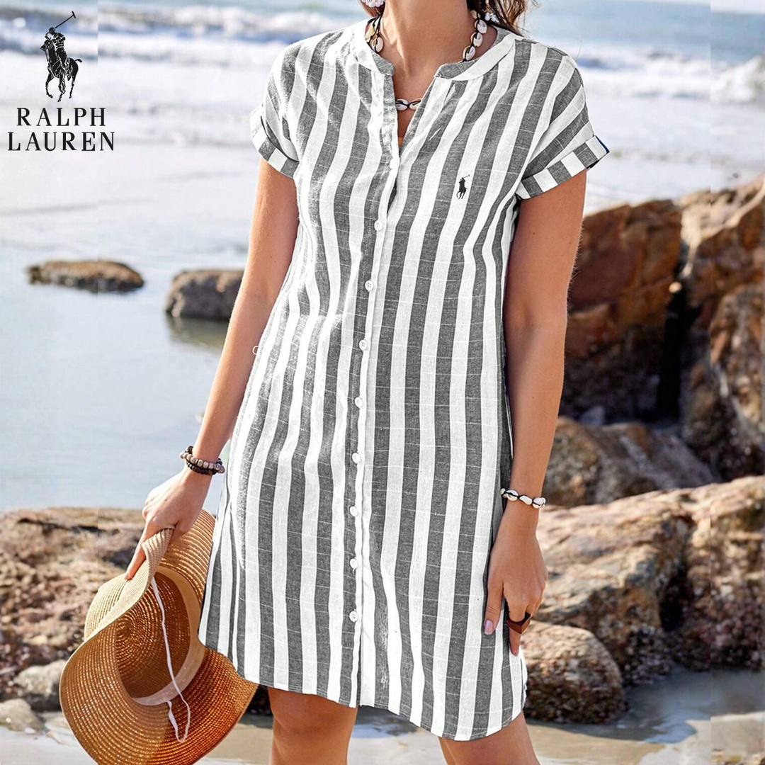 ᏒᎪᏞᏢᎻ ᏞᎪՍᏒЕΝ – Robe-chemise rayée Coastal Breeze