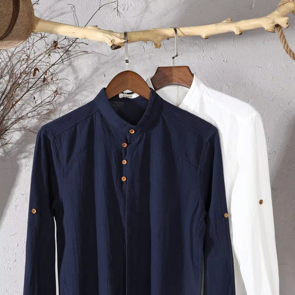 Chemise boutonnée en lin Ashford