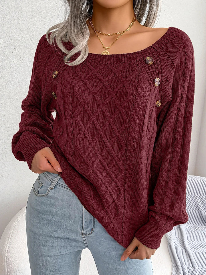 Pull en Maille Torsadée Diamant Bellamy