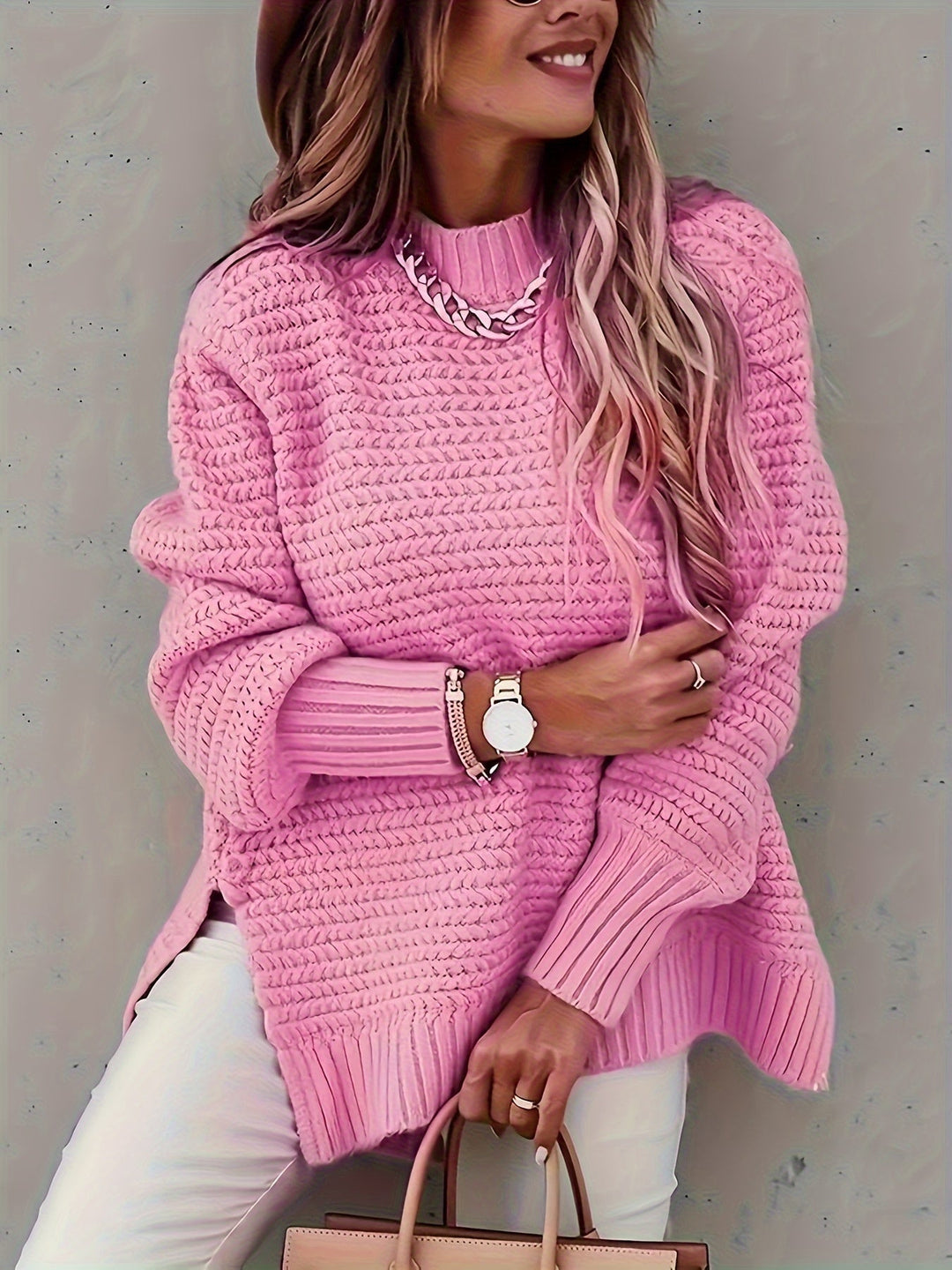 Pull Couture en Maille Épaisse
