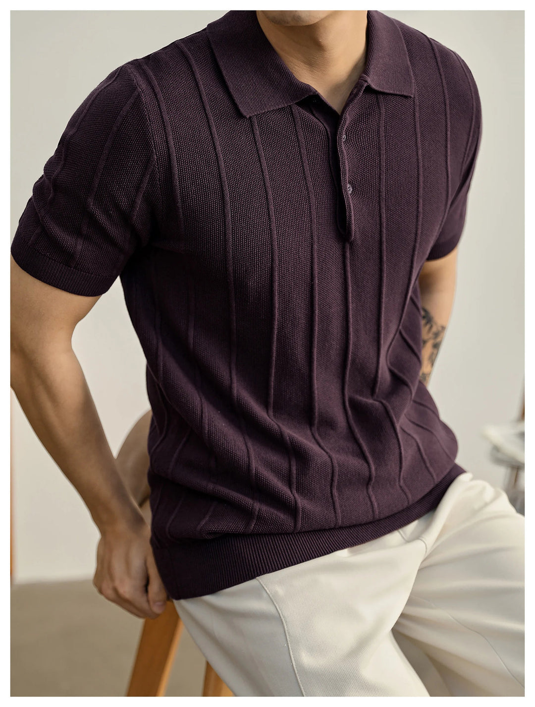 Polo en maille texturée Riviera