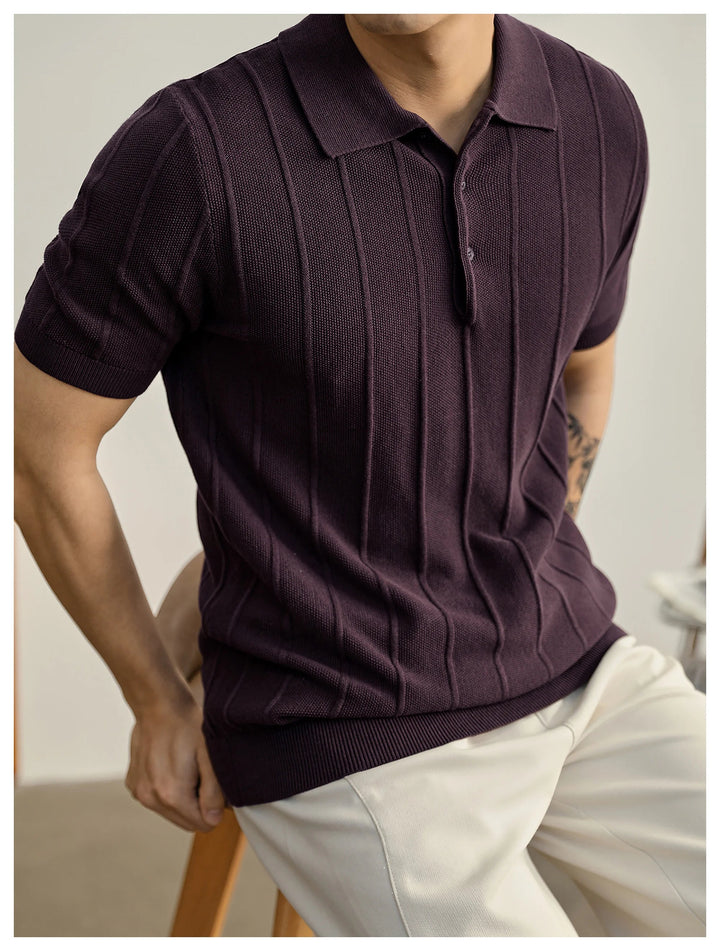 Polo en maille texturée Riviera