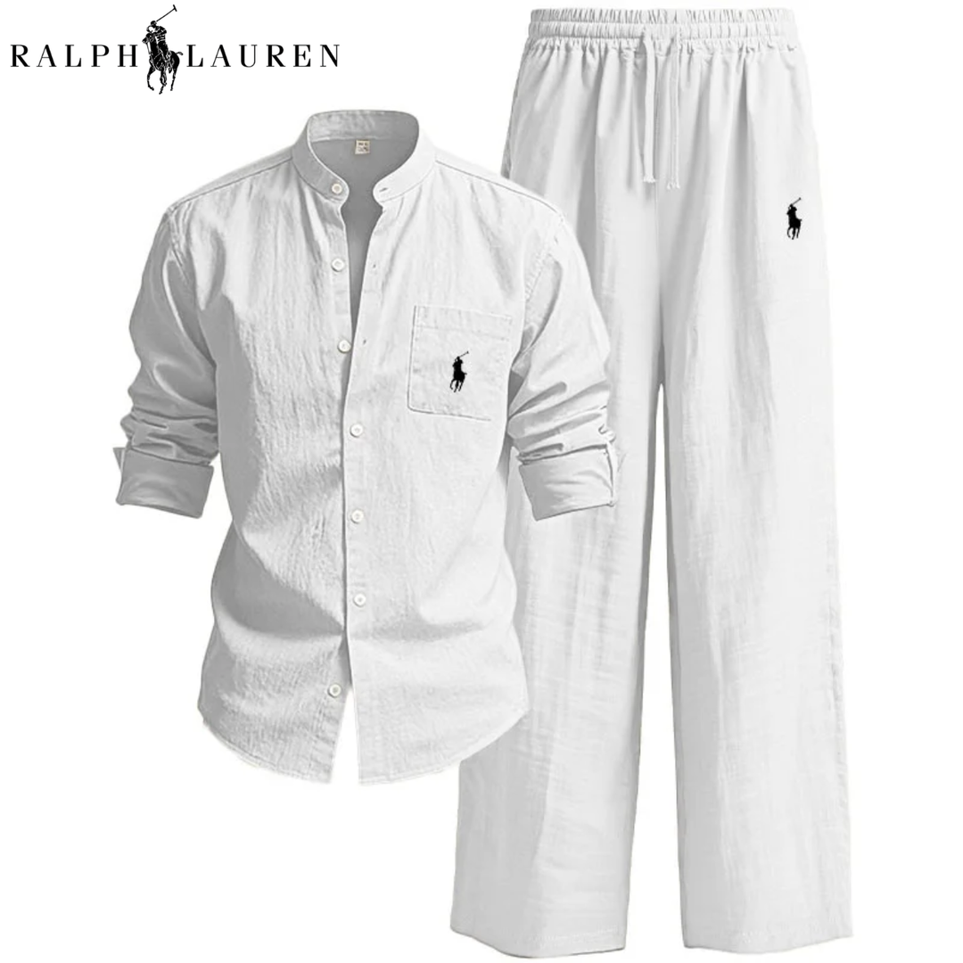 ᏒᎪᏞᏢᎻ ᏞᎪՍᏒЕΝ – Ensemble Chemise et Pantalon en Lin