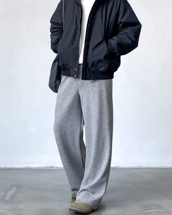 Men's Wide-Leg Knit Jersey Lounge Trousers