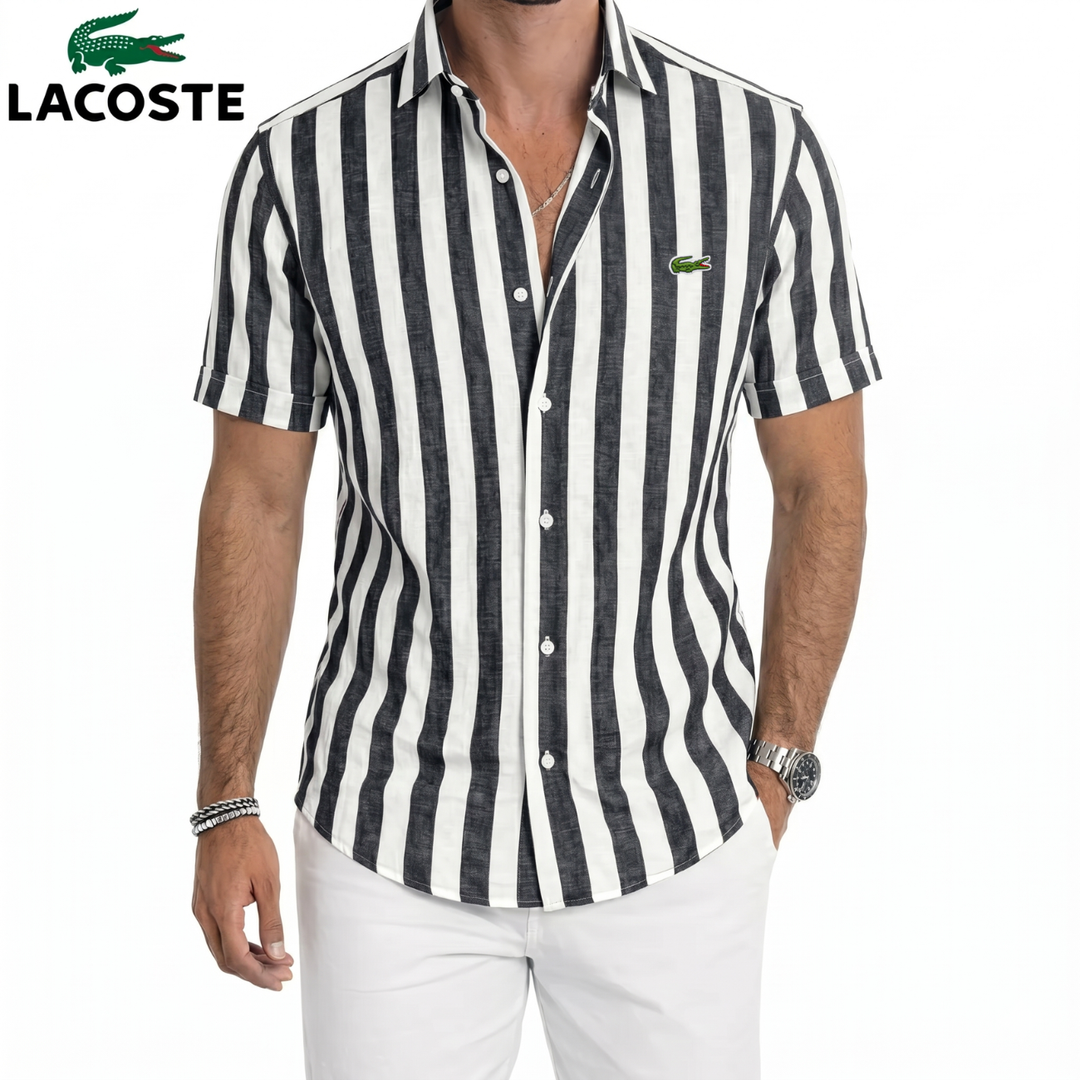 ᏒᎪᏞᏢᎻ ᏞᎪՍᏒЕΝ – Camicia in Lino a Righe Costiere a Maniche Corte