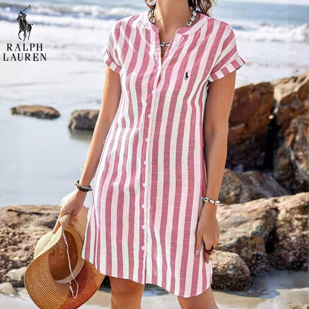 ᏒᎪᏞᏢᎻ ᏞᎪՍᏒЕΝ – Robe-chemise rayée Coastal Breeze