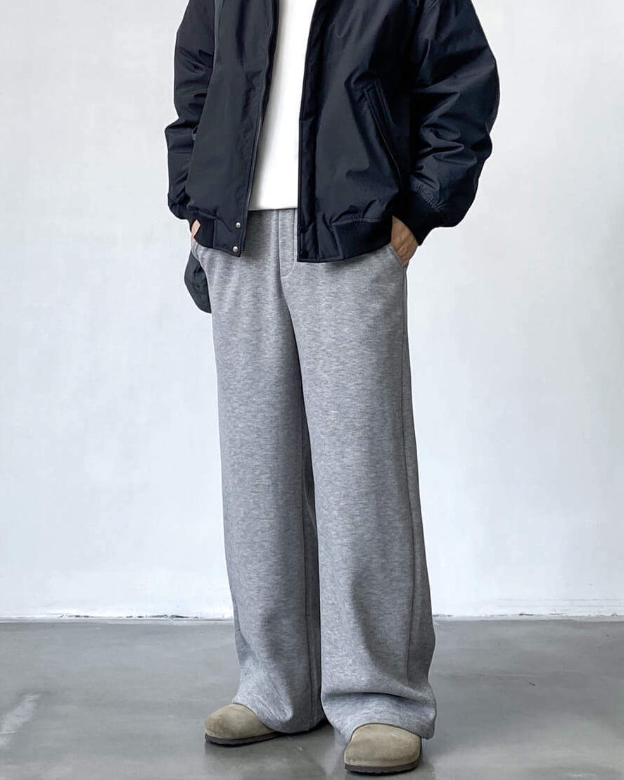 Men's Wide-Leg Knit Jersey Lounge Trousers