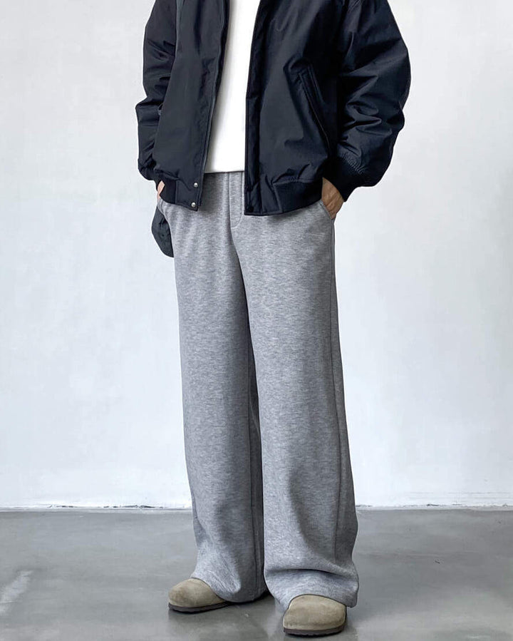 Men's Wide-Leg Knit Jersey Lounge Trousers