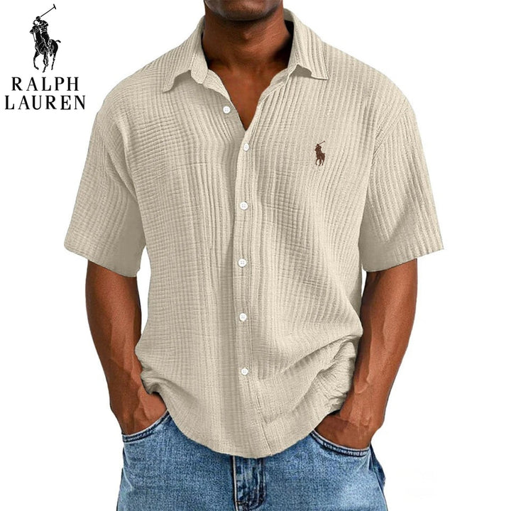 ᏒᎪᏞᏢᎻ ᏞᎪՍᏒЕΝ – Camicia a maniche corte testurizzata