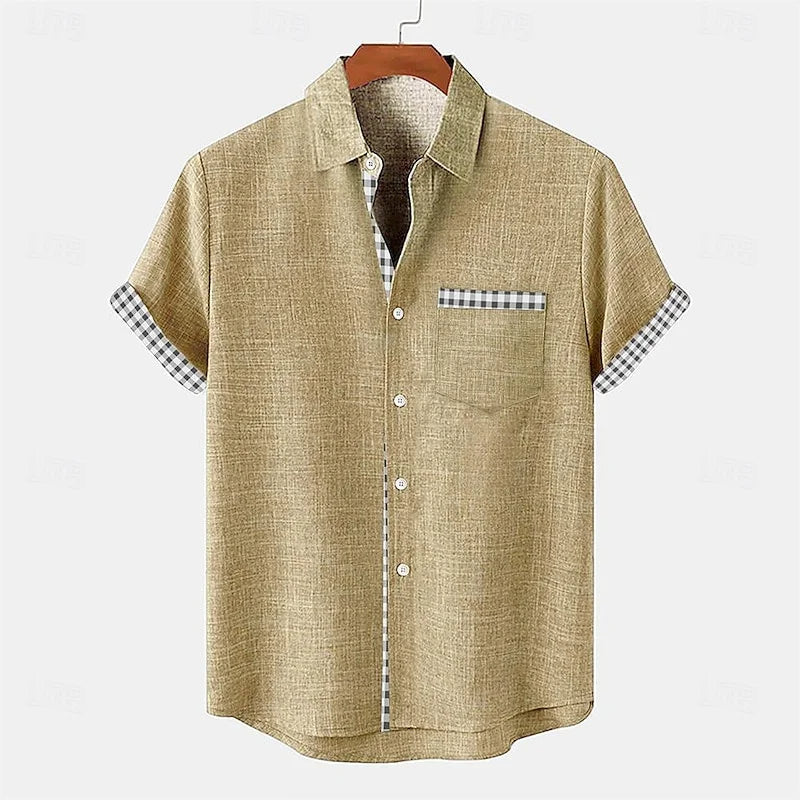 Chemise boutonnée en lin Midday