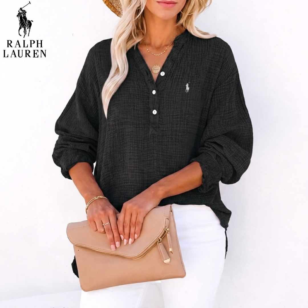 2026 Henley en Lin Froissé Léger || Soldes