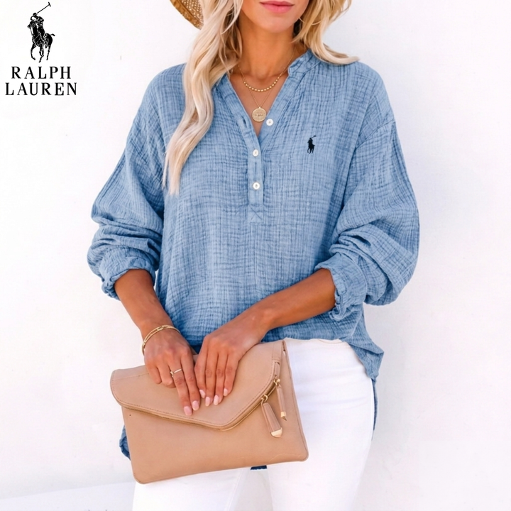 2026 Henley en Lin Froissé Léger || Soldes