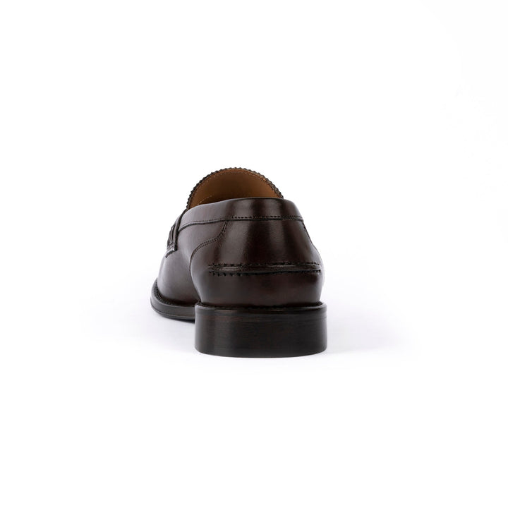 Elegante Mocassino Da Uomo In Pelle Di Vitello Castano Slip-On 2