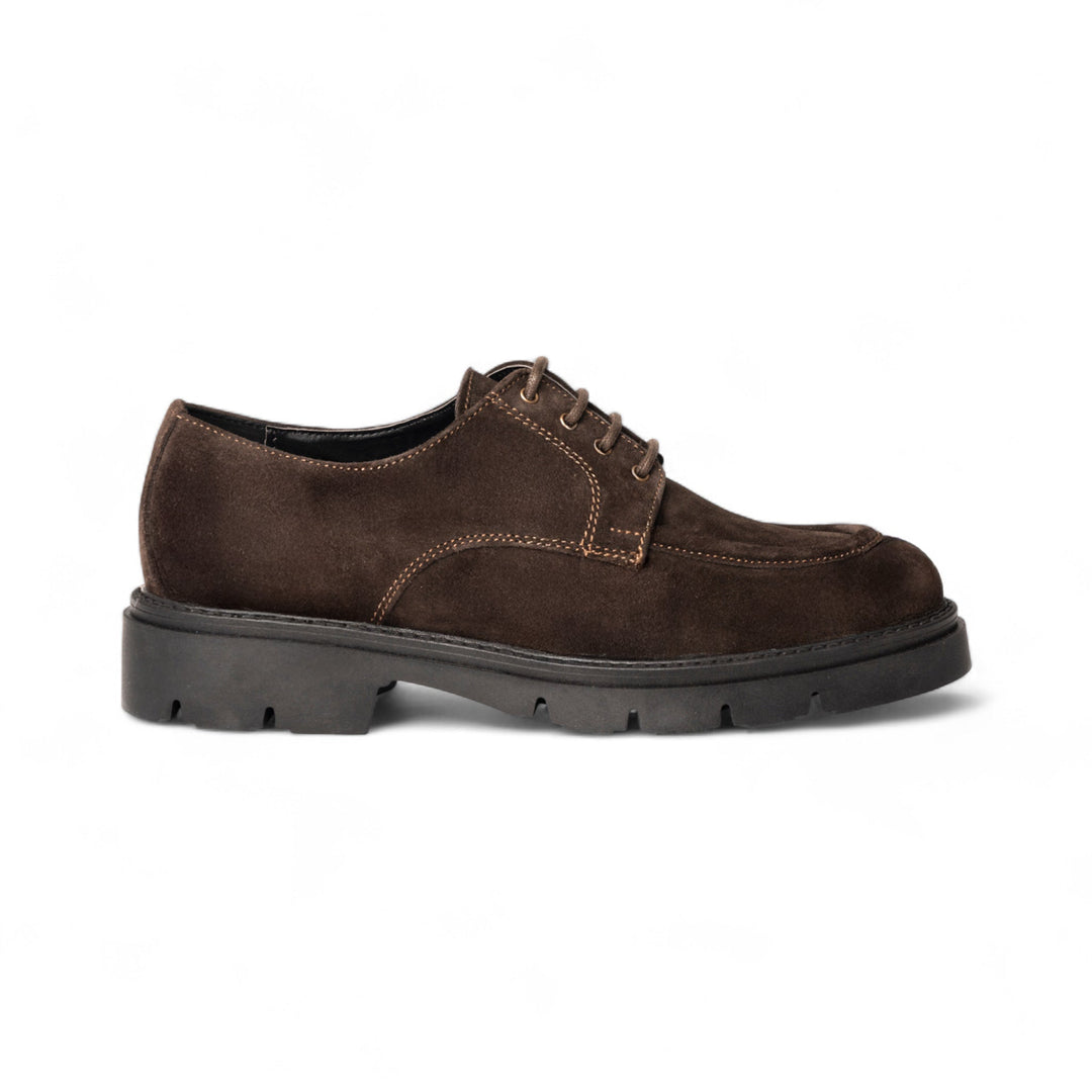 Elegante Mocassino Uomo in Camoscio Testa di Moro con Suola Leggera 0