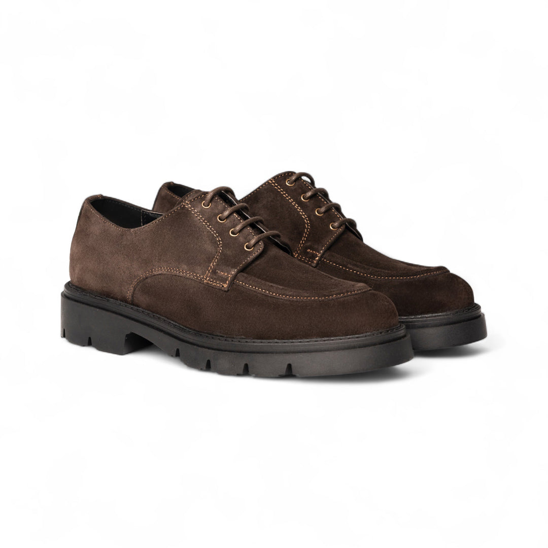 Elegante Mocassino Uomo in Camoscio Testa di Moro con Suola Leggera 1