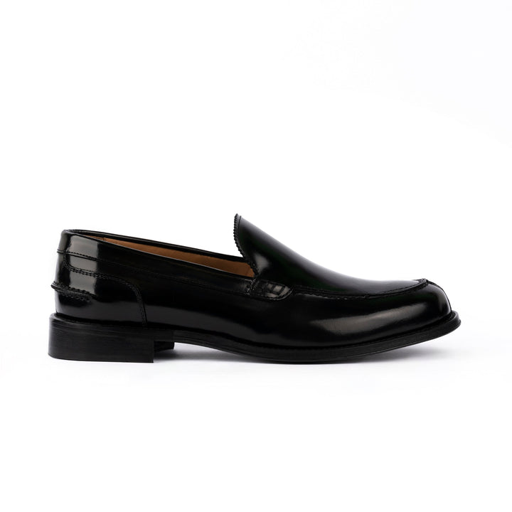Elegante Mocassino Uomo in Pelle Spazzolata Nera con Suola Antiscivolo 0
