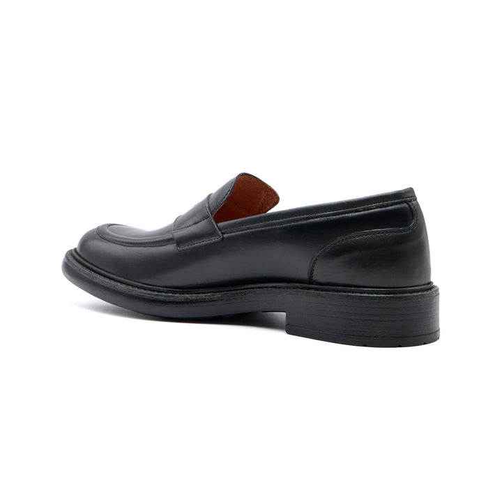 Elegante Mocassino da Uomo in Pelle di Vitello Nera Slip-On per Occasioni Formali 2