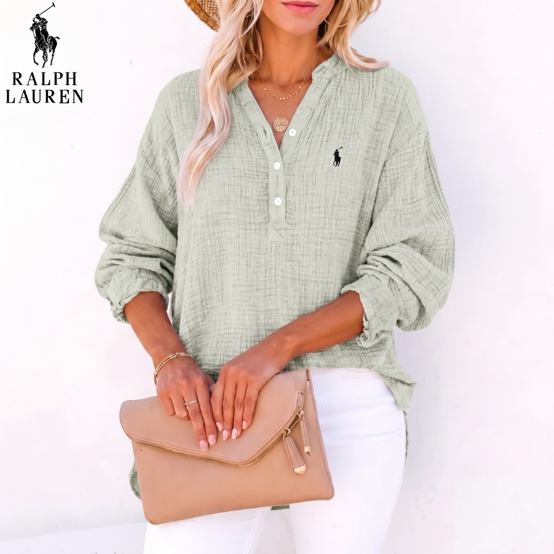 2026 Henley en Lin Froissé Léger || Soldes