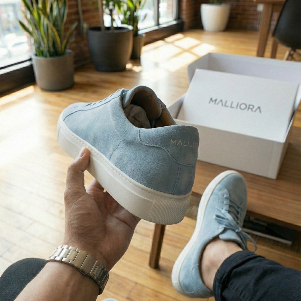 Malliora Sneaker en Daim - Bleu Clair
