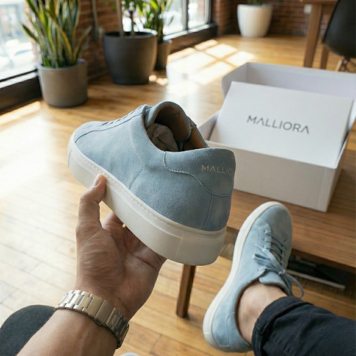 Malliora Sneaker en Daim - Bleu Clair