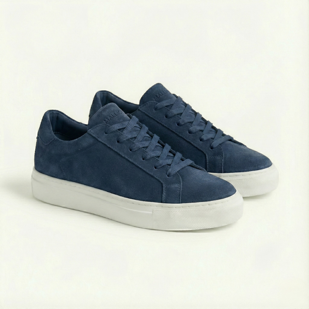 Malliora Sneaker en Daim - Bleu Foncé